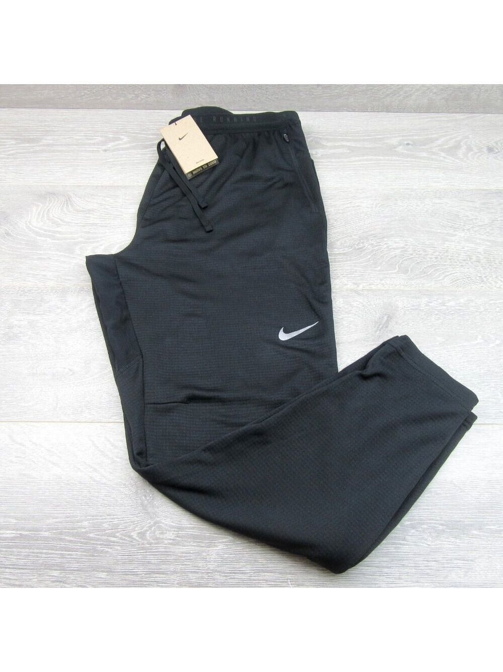 Nike Stride Dri-FIT Knit Running Pants Mens Size Medium Black NEW - Picture 2 of 14